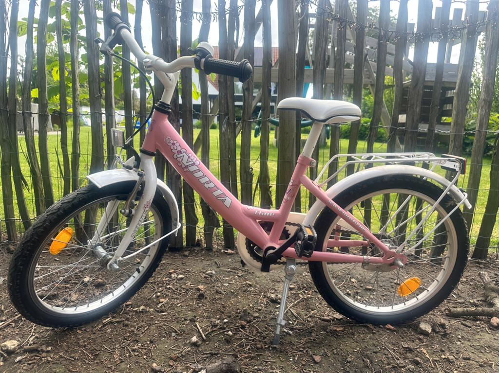 Leuke norta meisjesfiets van 4 tot 6 jaar, Frein à rétropédalage, Enlèvement, Utilisé, Frein à main