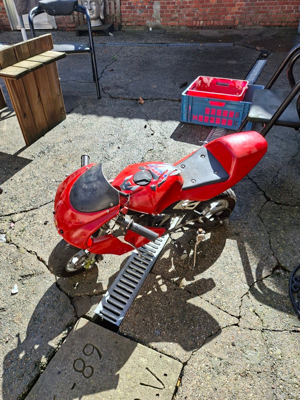 pocketbike + onderdelen en frame, Ophalen, Overige typen, Yamaha, Zo goed als nieuw