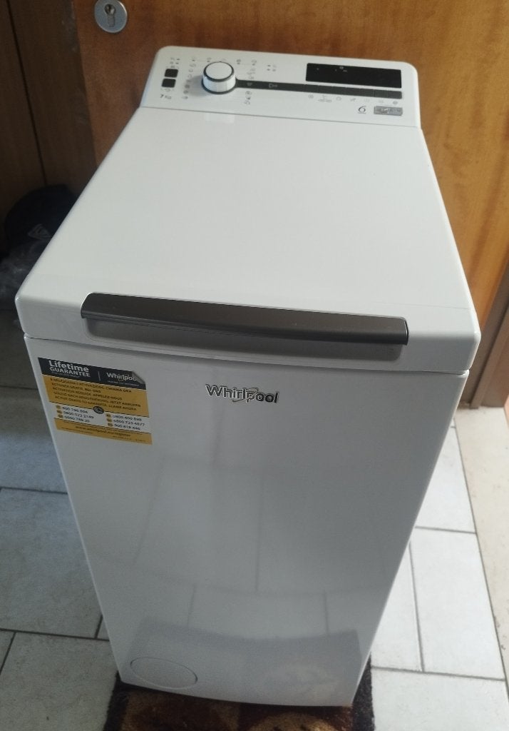 Whirlpool wasmachine (bovenlader), Elektronische apparatuur, Ophalen, Gebruikt, Bovenlader, 85 tot 90 cm