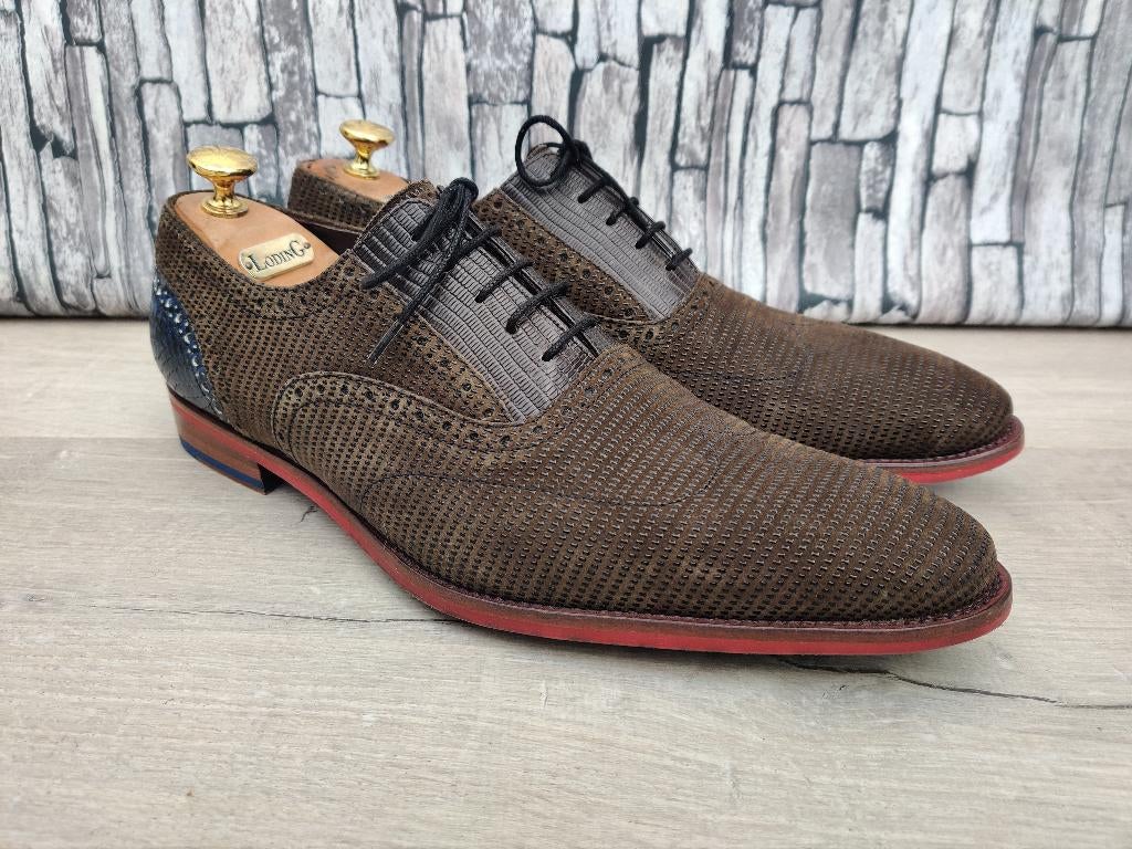 Floris van Bommel prachtige groene herenschoenen - Maat 42,5, Kleding | Heren, Schoenen, Overige kleuren, Verzenden, Floris van Bommel