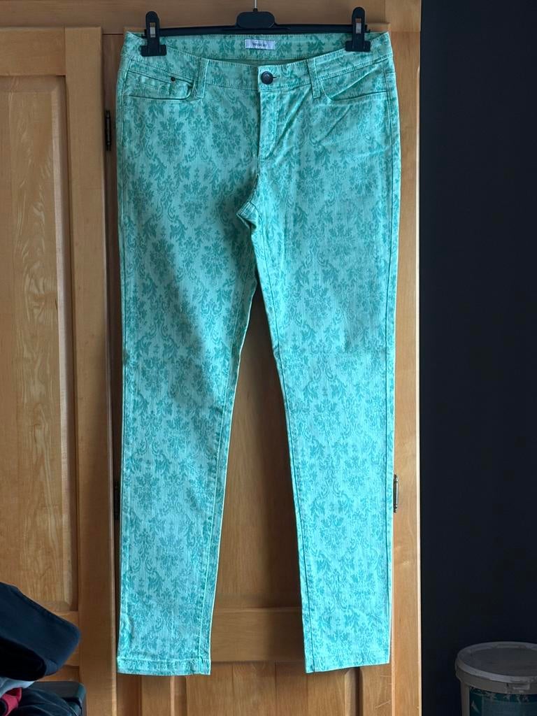 Munt/Groene broek van Yessica (40)., Kleding | Dames, Maat 38/40 (M), Ophalen of Verzenden, Zo goed als nieuw, Lang