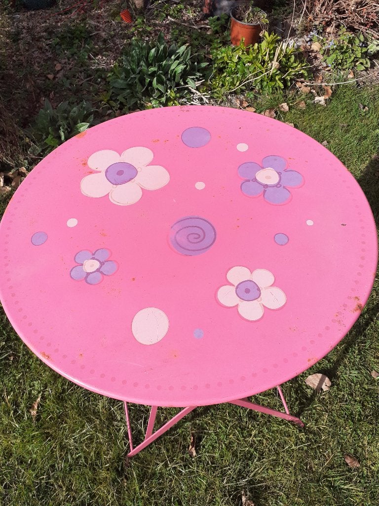 A vendre une table métallique pour jardin, Jardin & Terrasse, Tables de jardin, Enlèvement, Utilisé, Rond, Métal