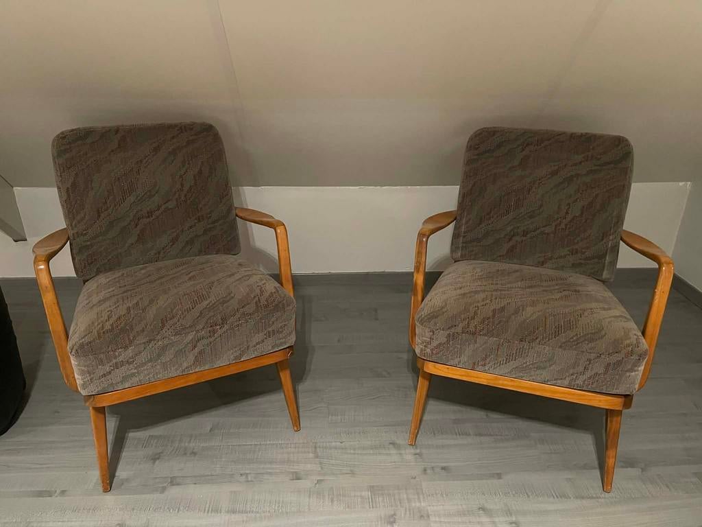Vintage stoeltjes, Huis en Inrichting, Stoelen, Ophalen, Gebruikt, Twee, Overige kleuren