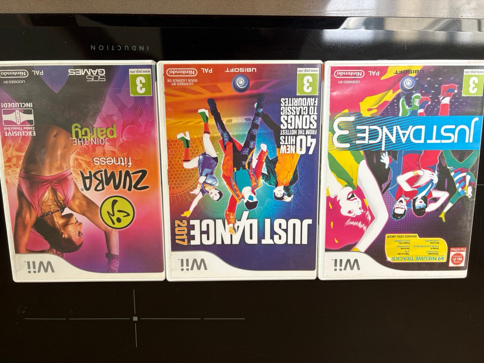 Wii -Just dance 3 + just dance 2017 + zumba party, Enlèvement ou Envoi, Utilisé