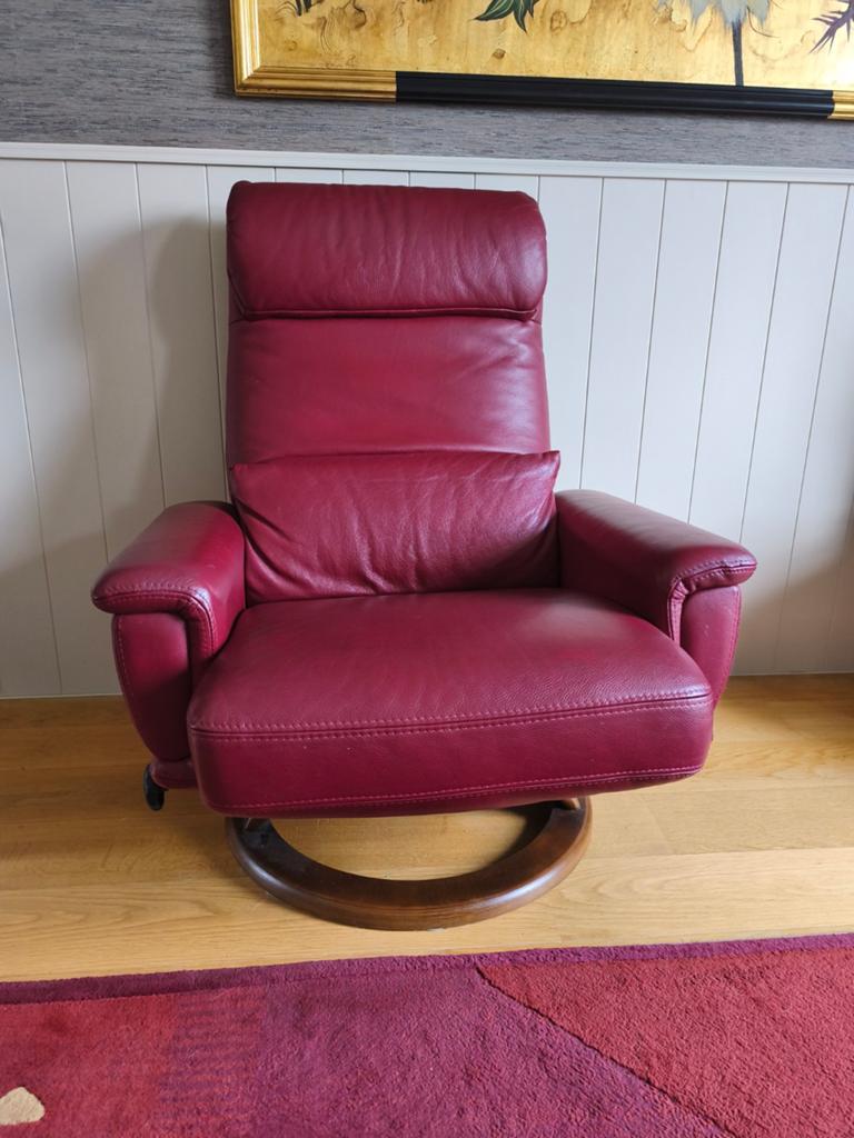 Fauteuil relax cuir, Enlèvement, Bois