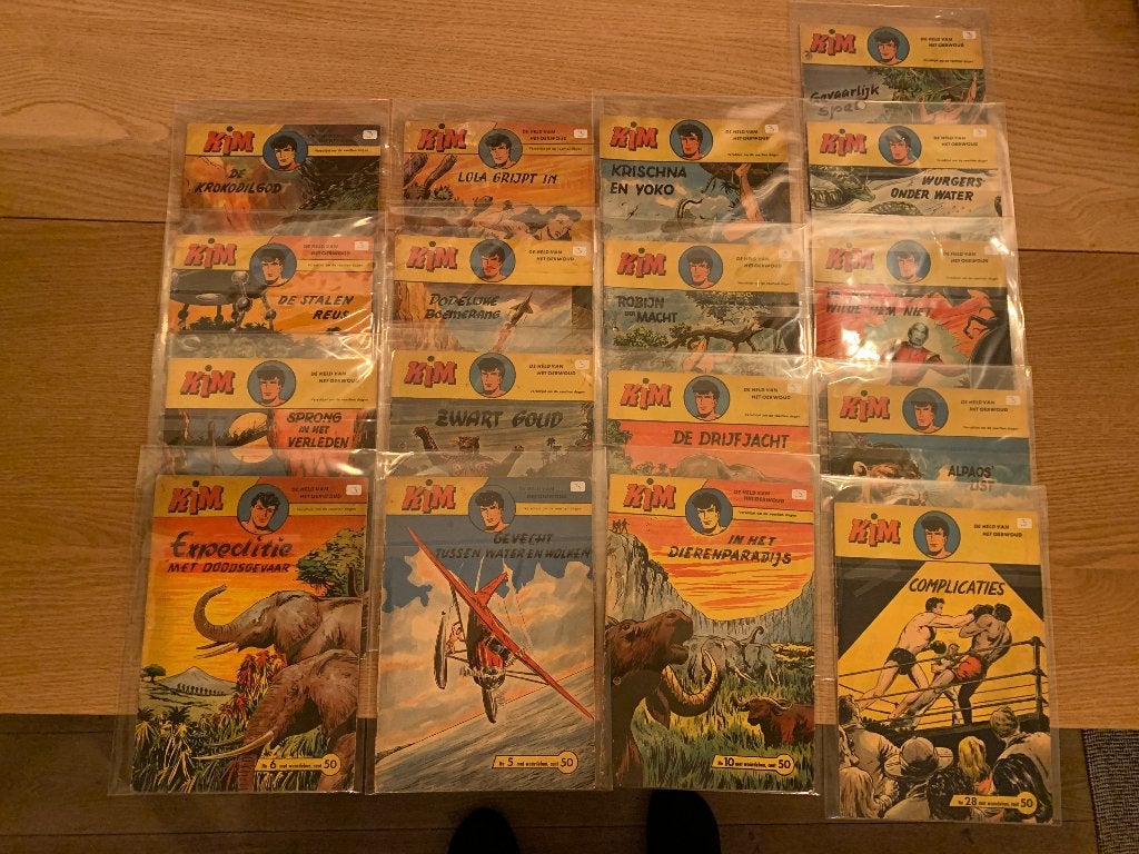 STRIPFIGUUR KIM: LOT 17 VINTAGE COMICS, Boeken, Meerdere comics, Ophalen of Verzenden, Gelezen, Europa