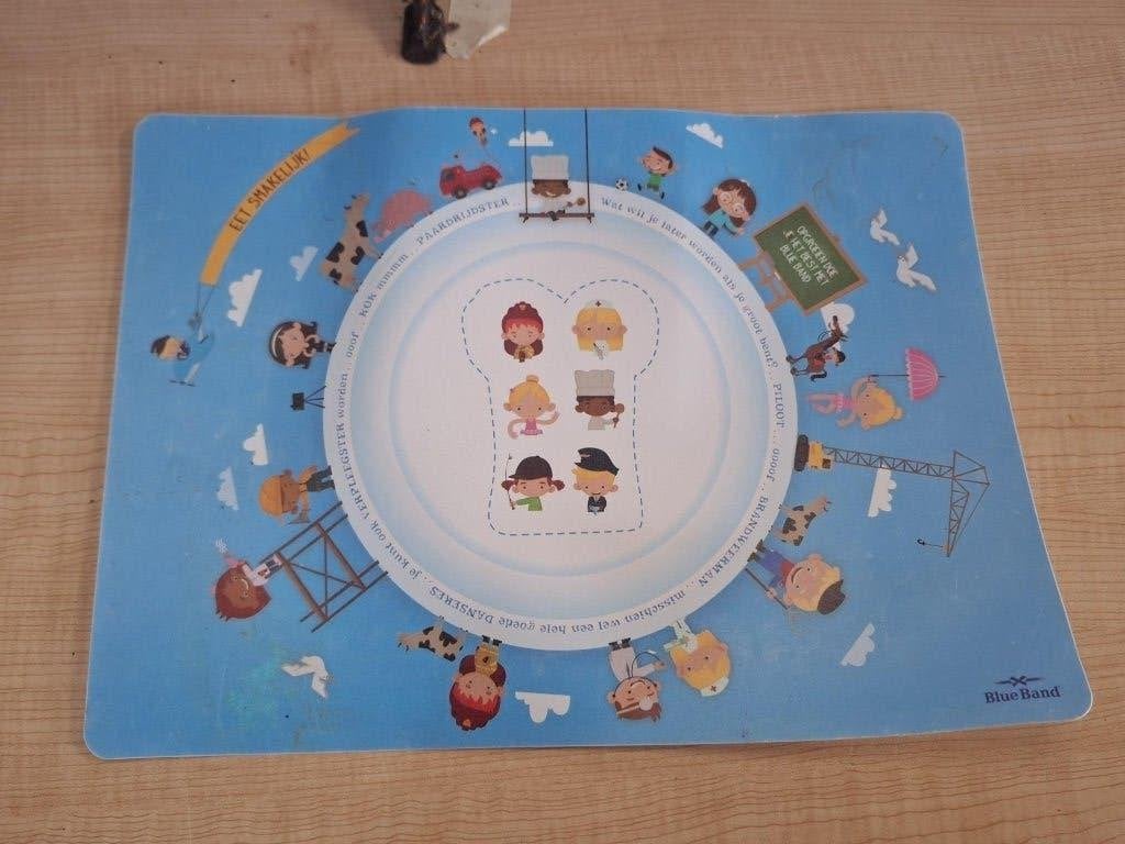 placemat eet smakelijk blueband, Maison & Meubles, Cuisine | Linge de cuisine, Enlèvement ou Envoi, Comme neuf, Polyester, Set de table