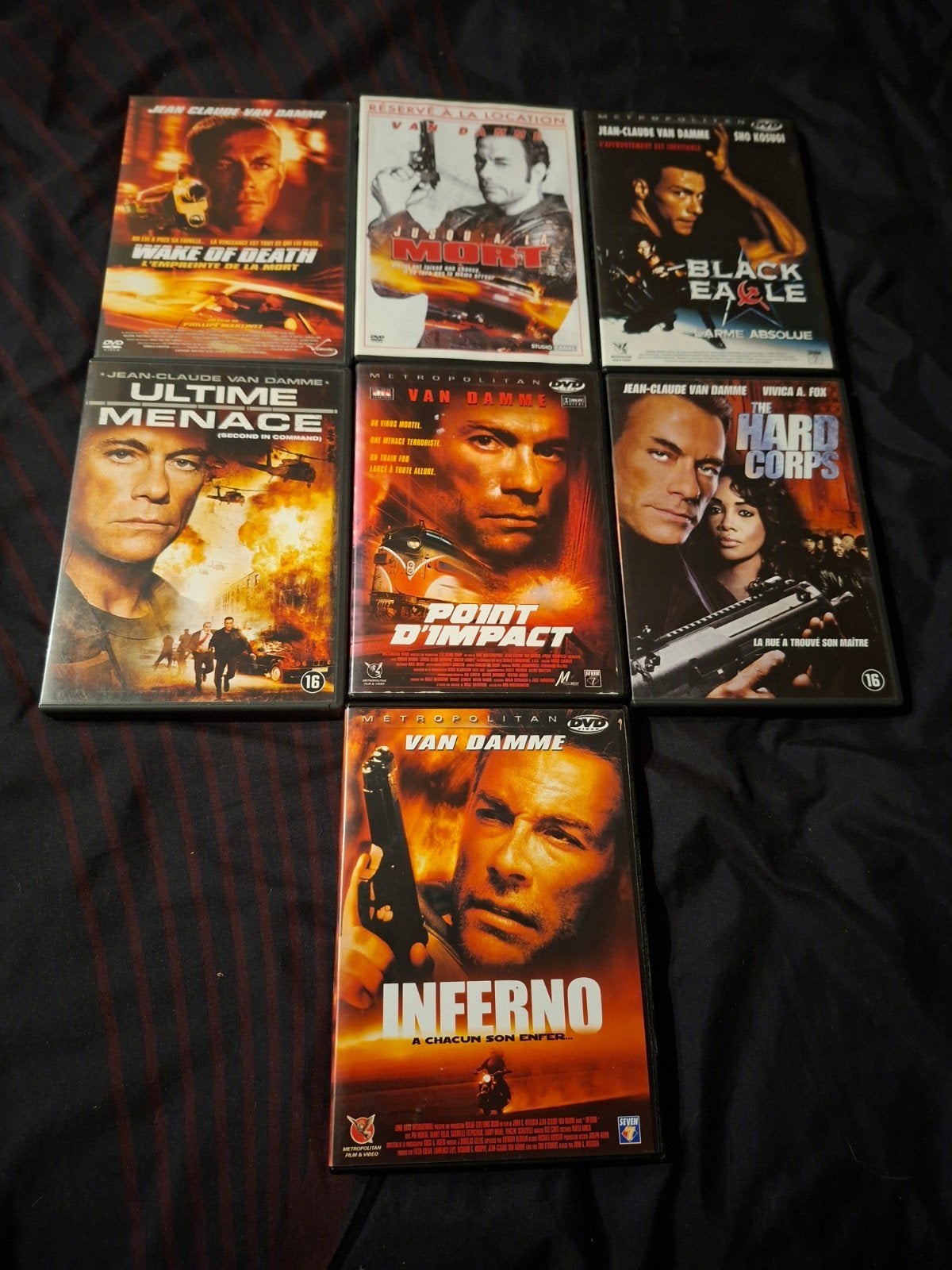 A vendre 7 dvd Jean-Claude Van Damme, Action, Enlèvement ou Envoi, Néerlandais, Comprend un boîtier