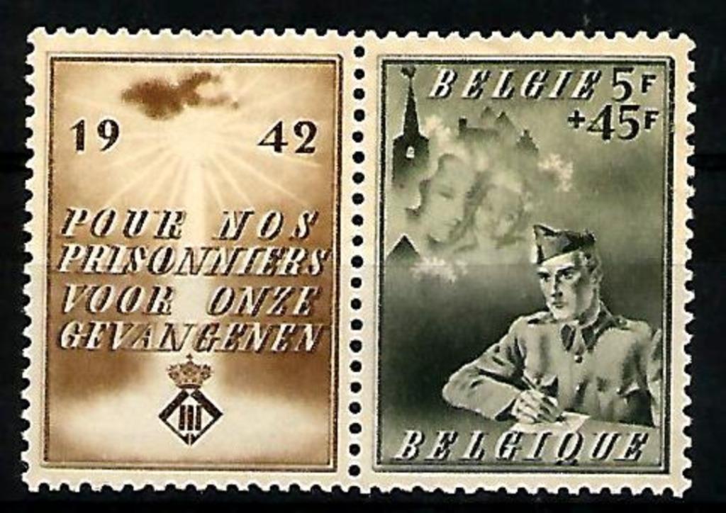 1942 Voor de krijgsgevangenen OBP 602**, Postzegels en Munten, Postzegels | Europa | België, Orginele gom, Ophalen of Verzenden