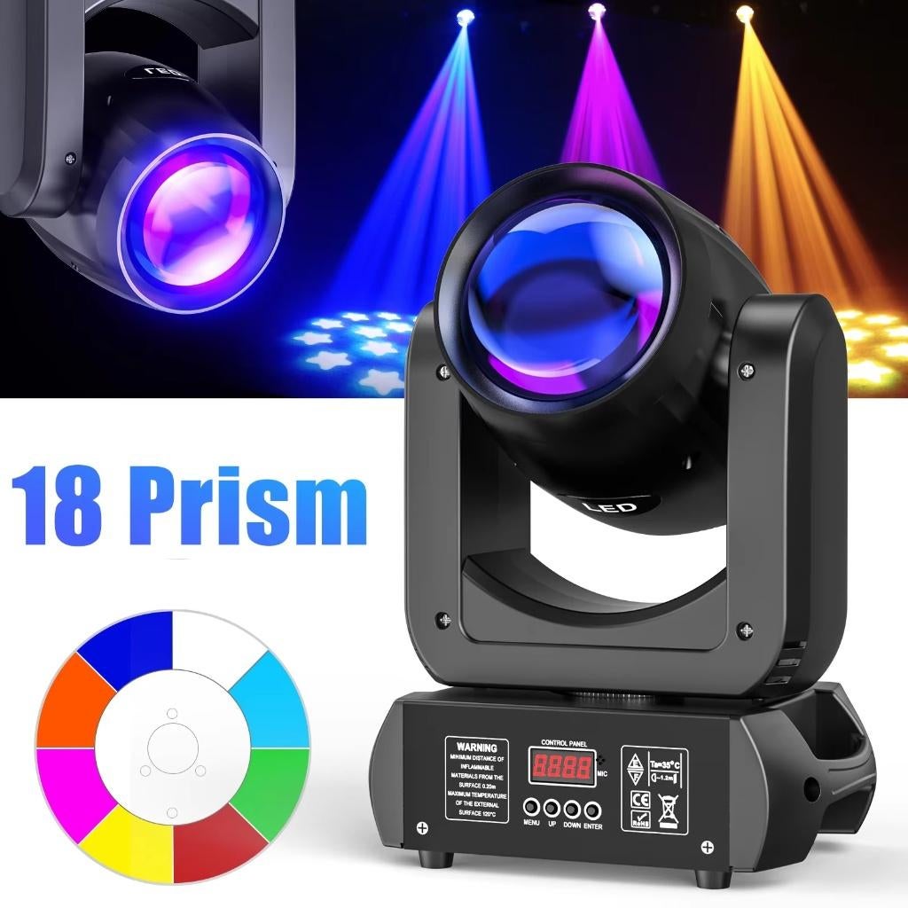 Nieuwe First Class 350W BEAM LED MOVING HEAD + 18 Face, Ophalen of Verzenden, Nieuw, Complete set