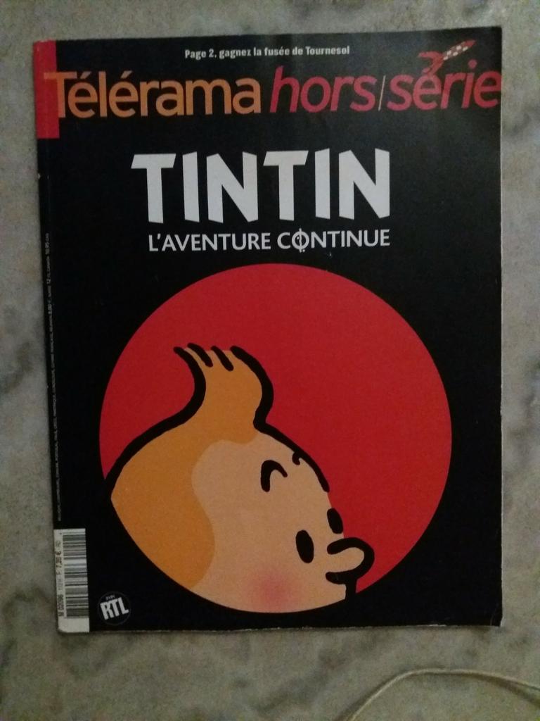 Tintin L'aventure continue.Télérama hors serie, Collections, Enlèvement ou Envoi