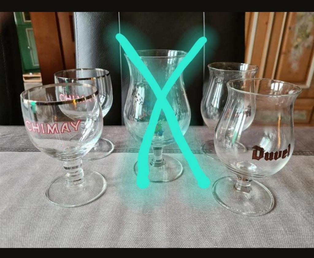Lot de 4 verres à dégustation, Enlèvement, Comme neuf, Verre à bière