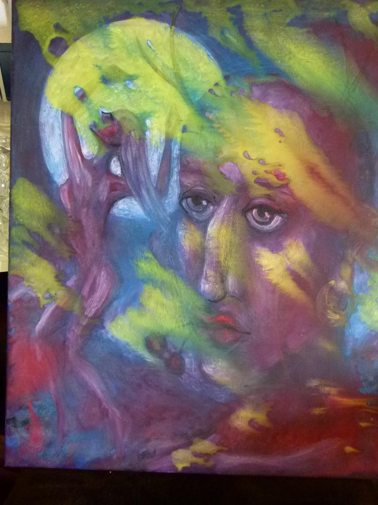 modern somber werk op canvas ``Die Tiefe``, Enlèvement