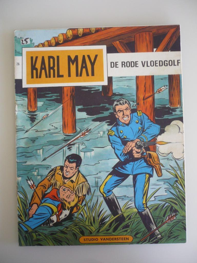 Karl May ( 26 De rode vloedgolf) eerste druk 1970, Gelezen, Eén stripboek, Studio  Vandersteen, Ophalen of Verzenden
