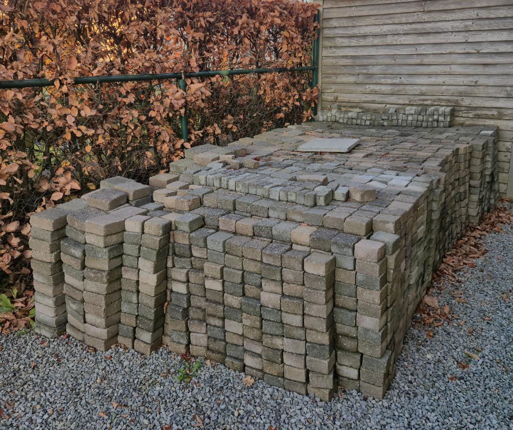 beton klinkers 10x10x6cm, Ophalen, Gebruikt, Klinkers, 10 m² of meer