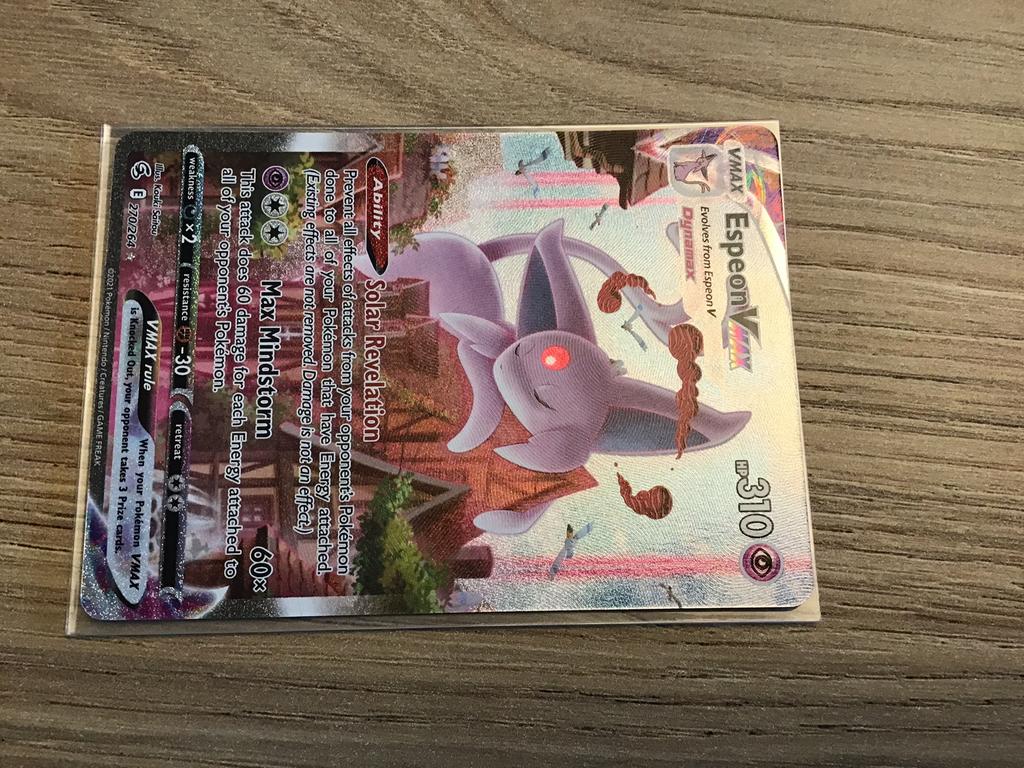 Espeon VMAX #270 Pokemon Fusion Strike, Enlèvement, Neuf, Cartes en vrac