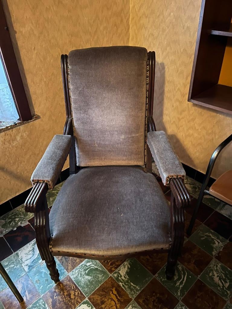 Antiek relax volledig hergestoffeerd, Huis en Inrichting, Stoelen, Ophalen