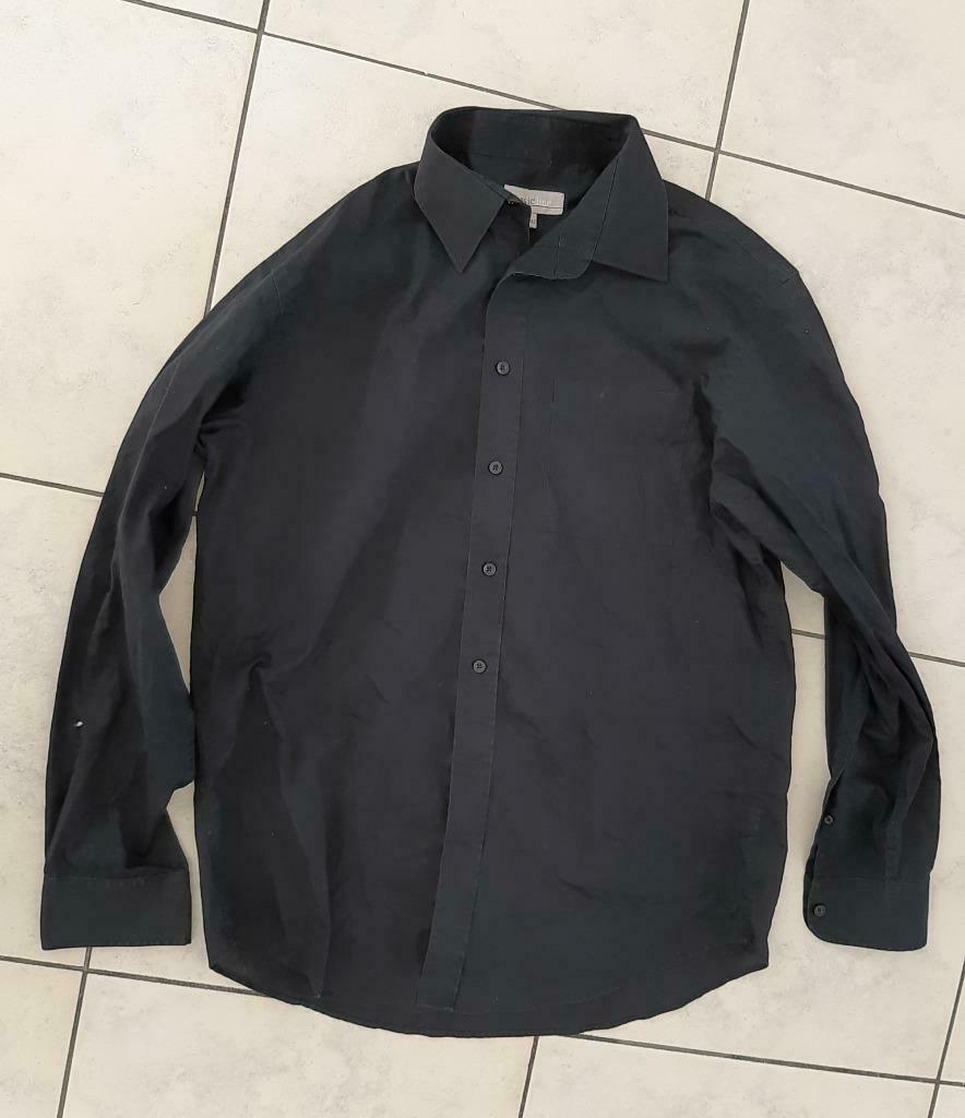 Chemise noire taille 41/42, Tour de cou 41/42 (L), Enlèvement ou Envoi, Noir, Porté
