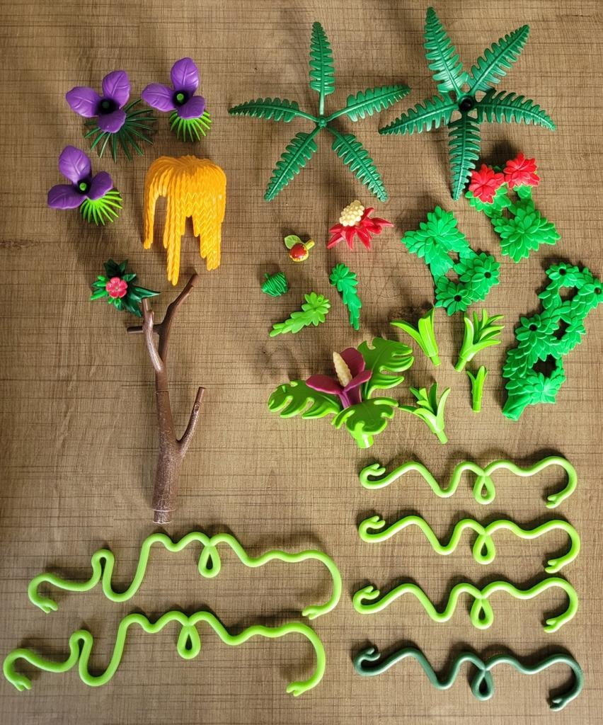 Playmobil set lianen + onderdelen voor bomen en bloemen, Ophalen of Verzenden, Gebruikt