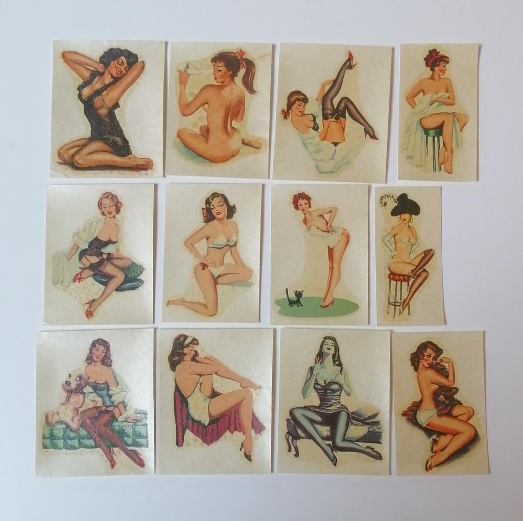 Pin-Up Girls Vintage Stickers, Verzamelen, Ophalen of Verzenden