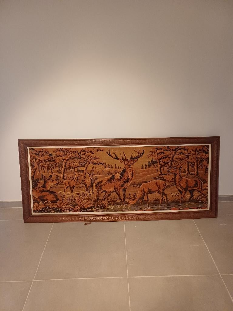 Tapisserie représentant un cerf et des biches, Enlèvement