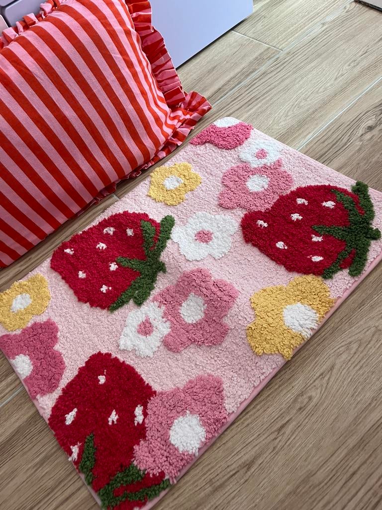 Petit tapis fleurs 65cm x 45cm, Enlèvement ou Envoi