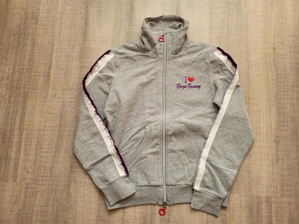 Cardigan/ sweater gilet grijs Monnalisa maat 12 / 13 jaar, Ophalen of Verzenden, Zo goed als nieuw