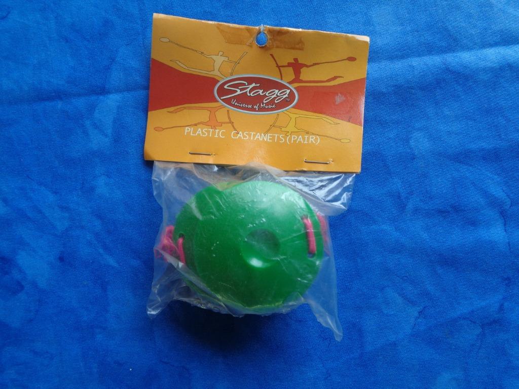 Castagnettes en plastique verte. Marque:"STAGG"., Musique & Instruments, Batteries & Percussions, Neuf, Autres marques, Enlèvement ou Envoi