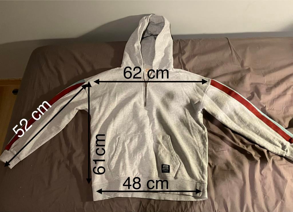 Levi’s grijze hoodie, gold tab, XS, Ophalen of Verzenden, Nieuw, Maat 46 (S) of kleiner, Grijs