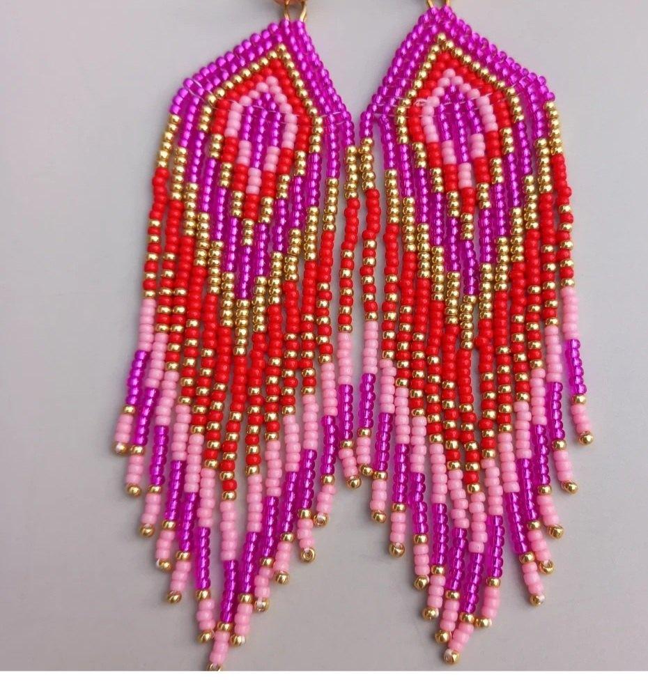 Fringe oorbellen, Ophalen of Verzenden