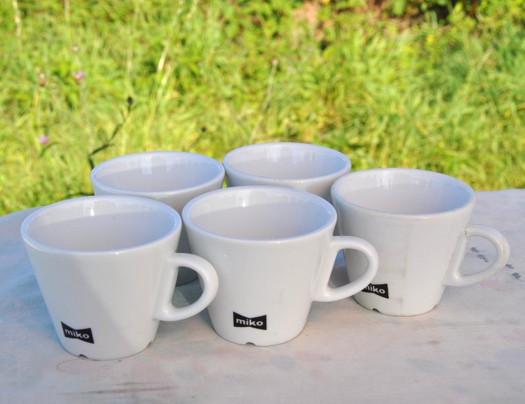 6 tasses a café porcelaine epaisse miko, Ophalen of Verzenden, Zo goed als nieuw, Porselein, Kop(pen) en/of Schotel(s)