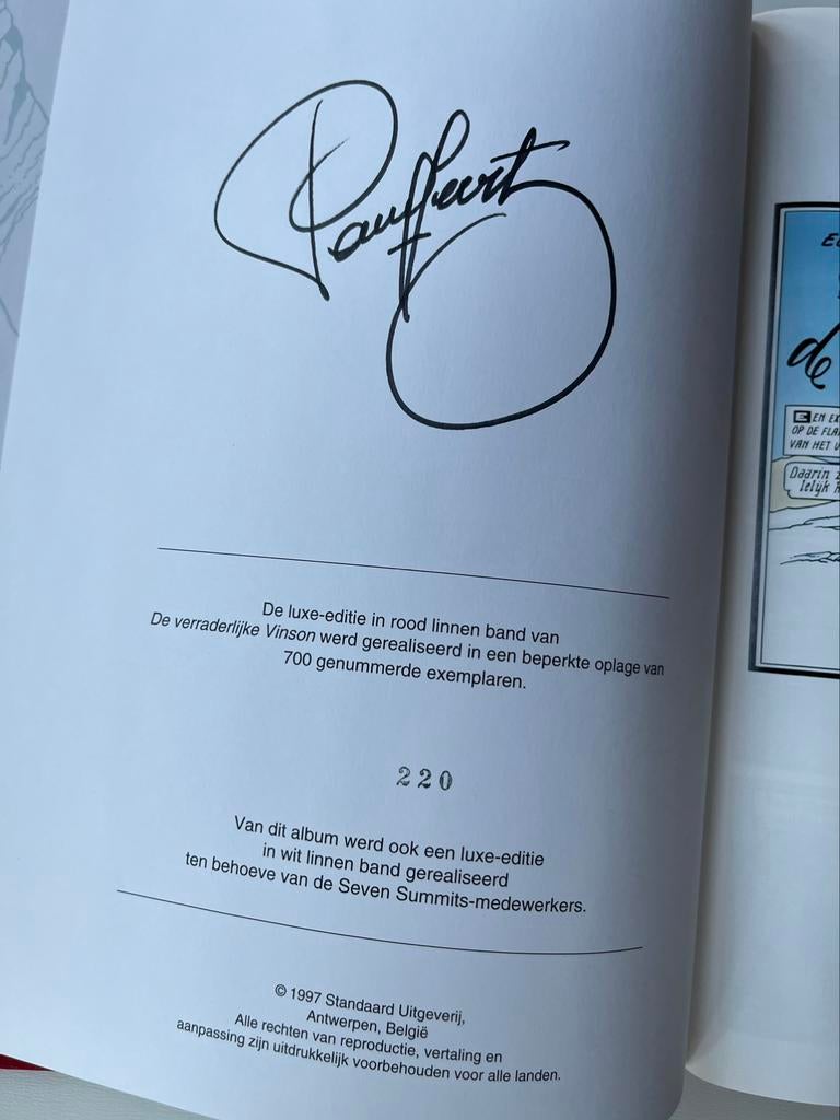 Suske en Wiske luxe de verraderlijke vinson gesigneerd, Enlèvement ou Envoi, Neuf