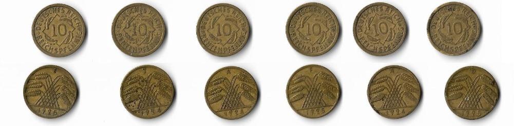 Monnaie Allemande 1924/1925, Ophalen of Verzenden, Duitsland, Losse munt