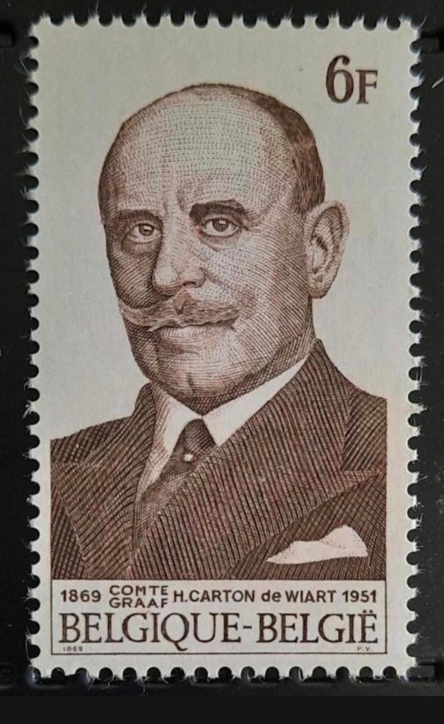 Belgique : COB 1512 ** Henry Carton de Wiart 1969., Sans timbre, Neuf, Enlèvement ou Envoi, Non oblitéré