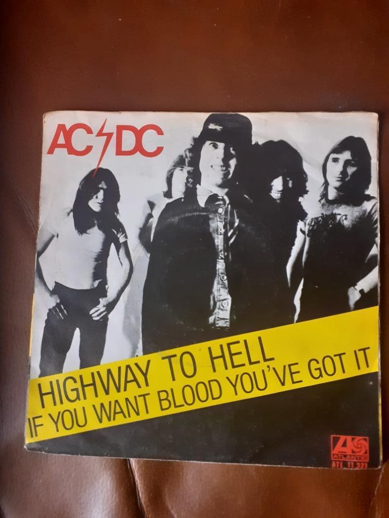 45T AC-DC : Highway to hell, Cd's en Dvd's, Vinyl Singles, Ophalen of Verzenden