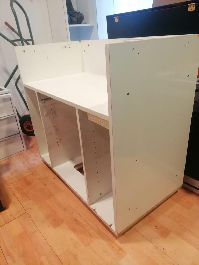 Comptoir de vente / Meuble de caisse blanc avec rangements, Articles professionnels, Enlèvement