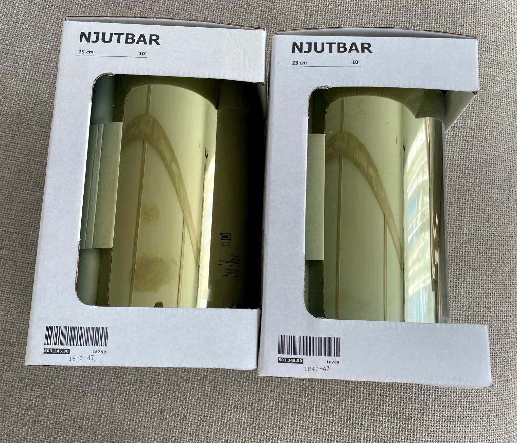 2 gloednieuwe ikea windlichten groot NJUTBAR, Ophalen of Verzenden, Nieuw, Kandelaar