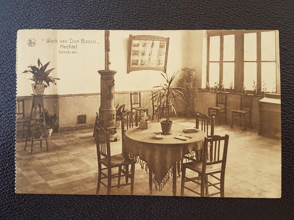 Postkaart Hechtel Werk van Don Bosco Spreekzaal, Ophalen of Verzenden, Voor 1920, Gelopen, Limburg