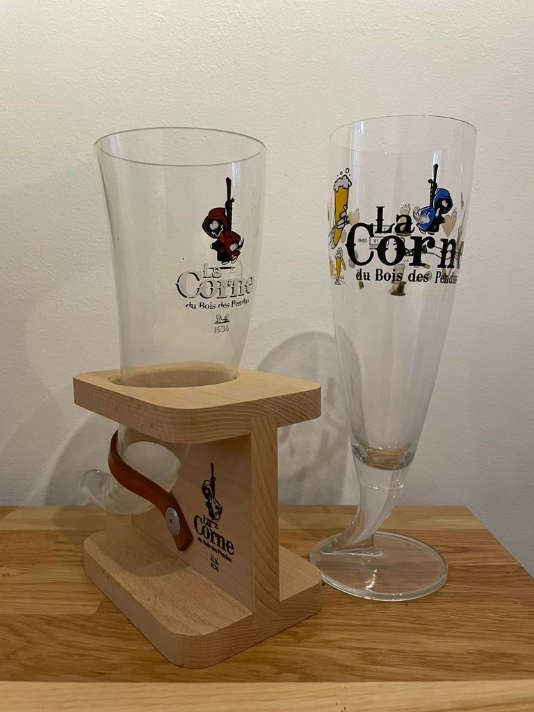 Bierglas La Corne 2 stuks, Verzamelen, Ophalen of Verzenden, Gebruikt