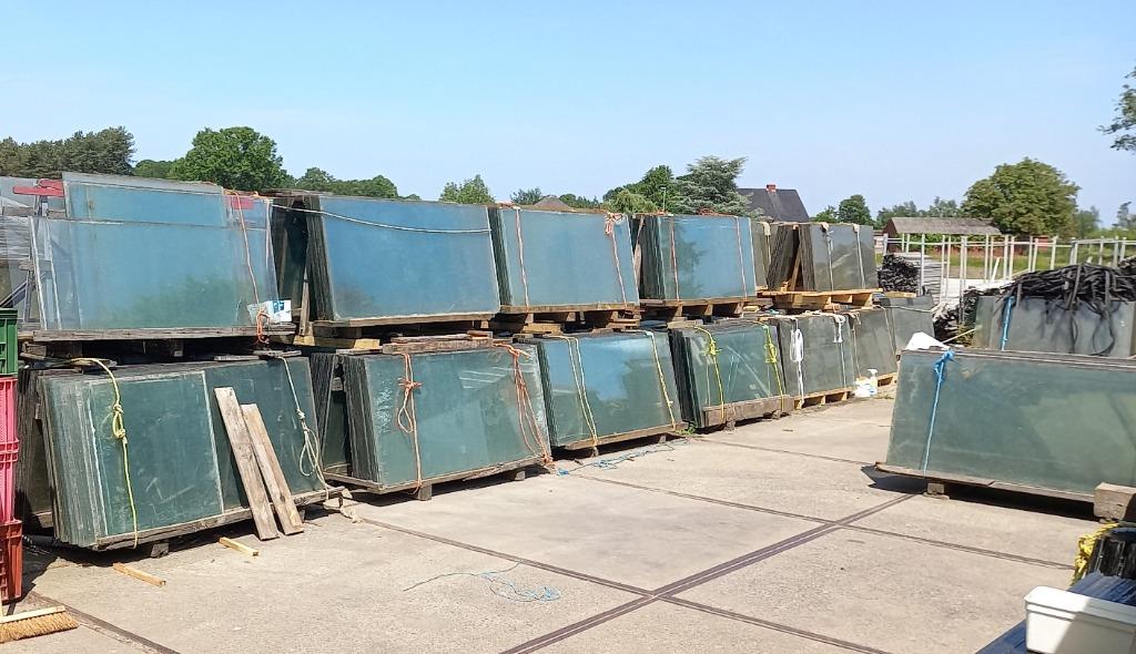serre glas 165 x 73 x 4mm = 10 €, Ophalen, Gebruikt, Kweekkas, Glas