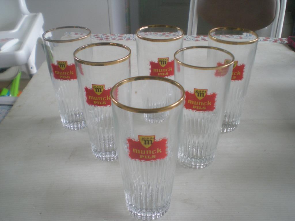 6 glazen Munck Pils, Verzamelen, Ophalen, Nieuw