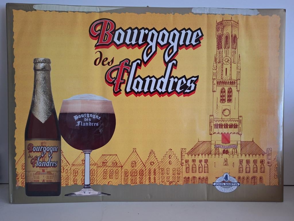 Bourgogne de Flandres karton bierreclame, Ophalen, Zo goed als nieuw