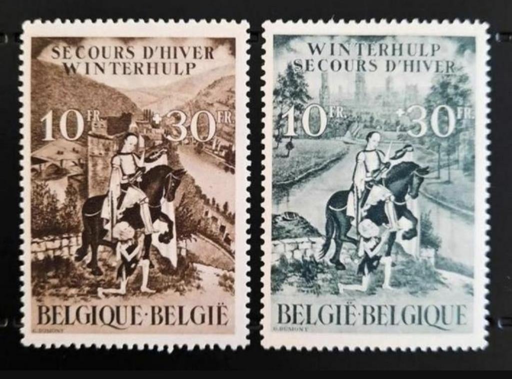 Belgique : COB 639/40 ** Secours d'hiver No 8 1943., Timbres & Monnaies, Sans timbre, Neuf, Enlèvement ou Envoi, Non oblitéré