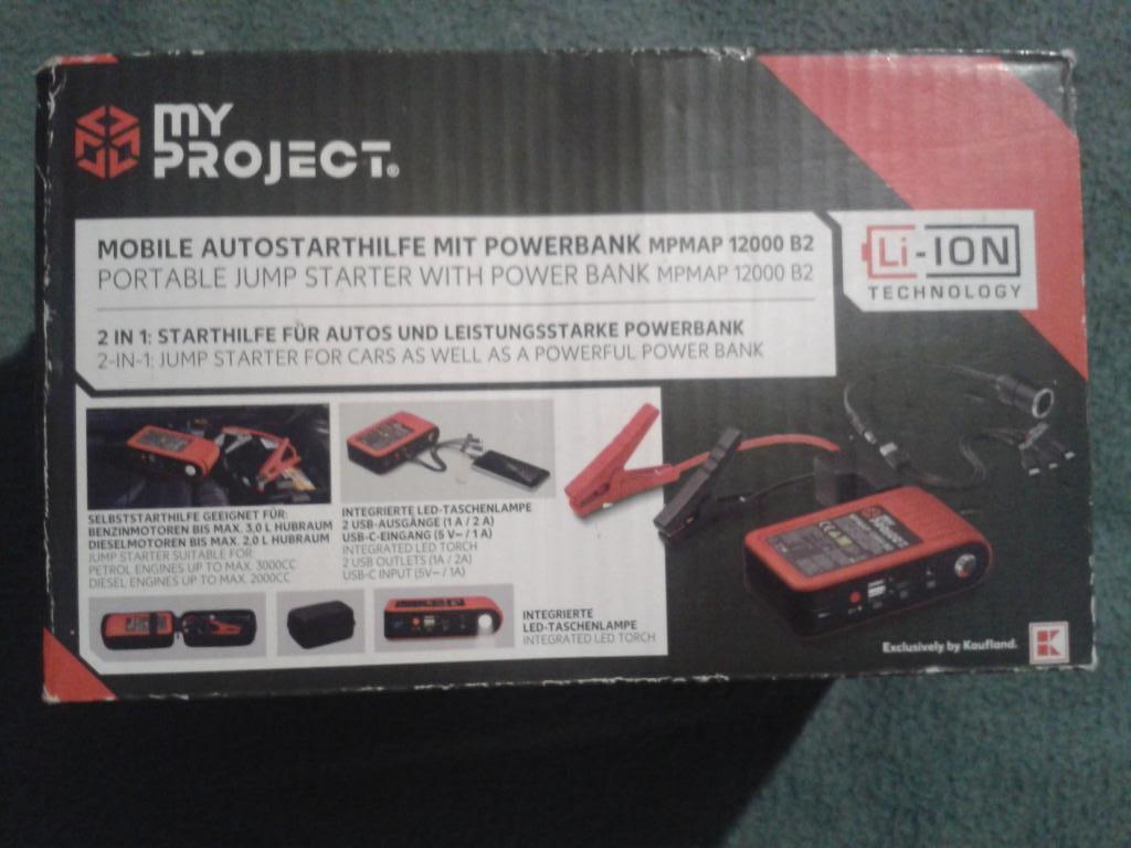 Démarreur p voitures avec powerbank 12 000 mAh Jump Starter, Envoi, Neuf