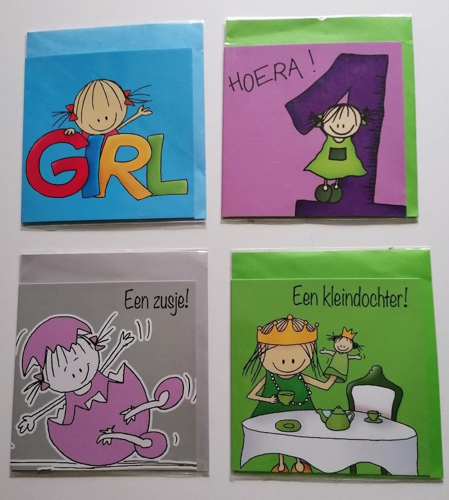 4 wenskaarten Rube & Rutje, Ophalen of Verzenden, Nieuw