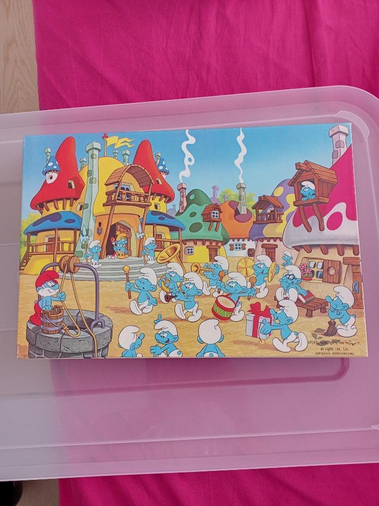 Puzzel smurfen 100 stukken / puzzle schtroumpfs 100 pièces, Ophalen, Meer dan 50 stukjes, Zo goed als nieuw