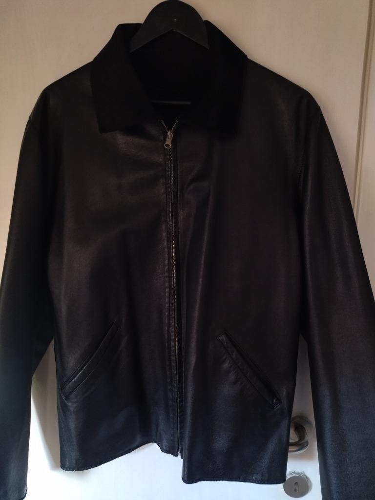 Jas leder model Versace 2 in 1, Ophalen of Verzenden, Zo goed als nieuw, Maat 48/50 (M), Zwart