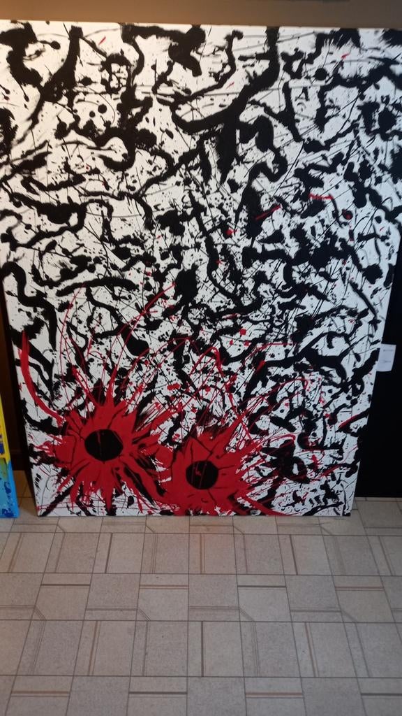 Abstract 90 op 120, Antiek en Kunst, Ophalen