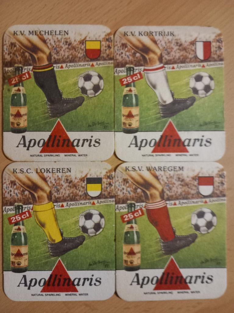 Sous-bocks Apollinaire, football (279), Collections, Marques de bière, Enlèvement ou Envoi, Comme neuf
