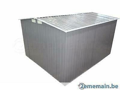 Abri de jardin métal vert 5,26 m²  stockage bois abri outils, Enlèvement